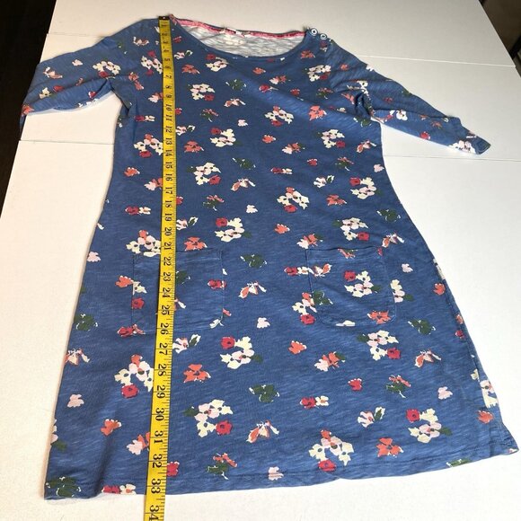 Boden Womens Dress Blue Floral Front Pockets 100% Cotton 3/4 Sleeve Sz 6 Preppy - Picture 6 of 8